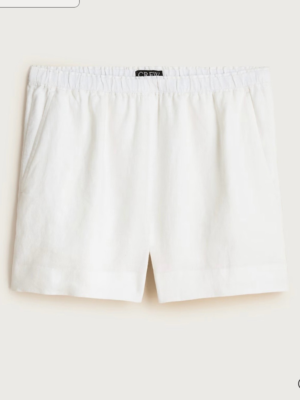 J. Crew Women's White Linen Stratus  Shorts